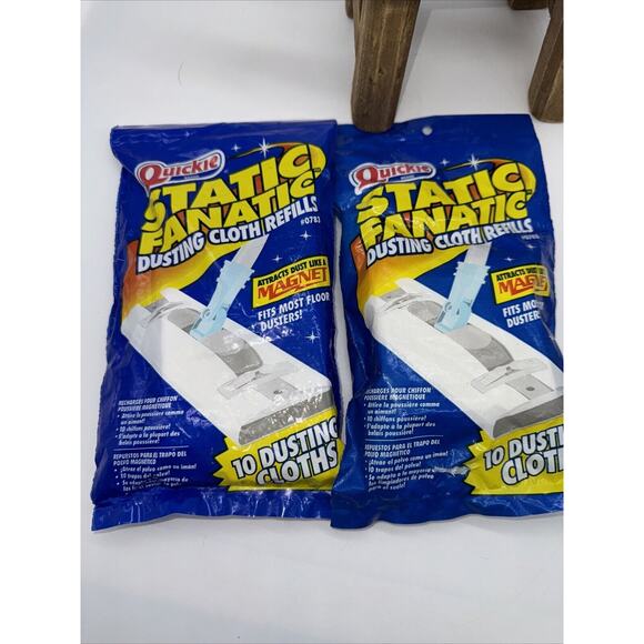 Quickie Static Fanatic Dusting Cloth Refills (10 ct), x2 New. #0783 FITS MOST - Picture 2 of 4